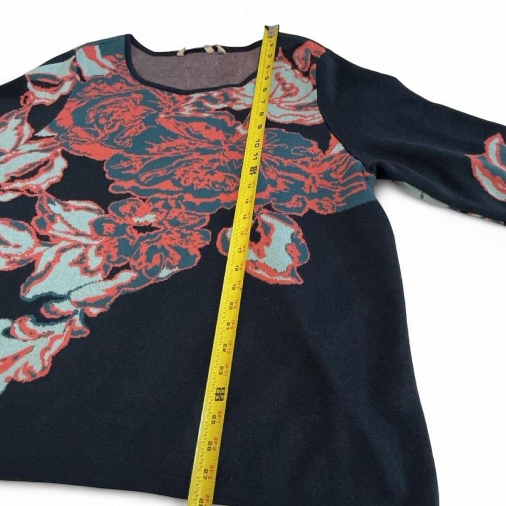Soft Surroundings Floral Knit Sweater Womens 2X Multicolor Excellent Intarsia - Picture 3 of 8